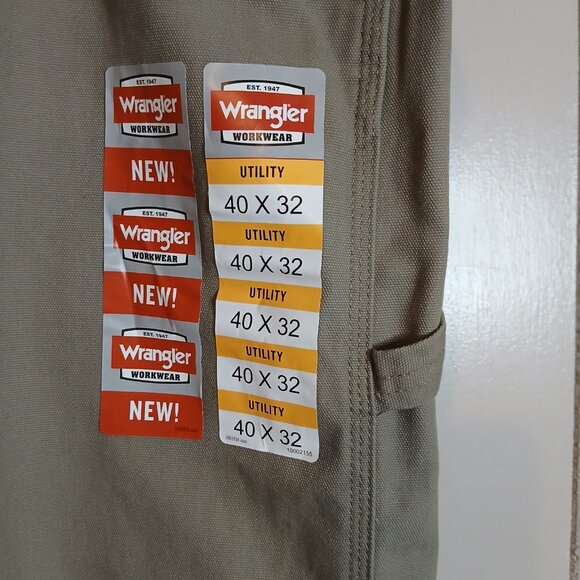 NWT Wrangler Workwear Utility Pockets Tan 40X32 (0344P2) - Picture 4 of 10